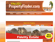 Tablet Screenshot of enugupropertyfinder.com